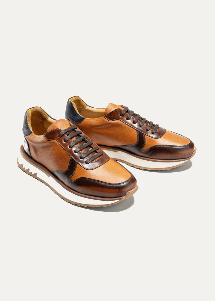 Achilles Beast | Duo Genuine Leather Ultimate Durable Sneakers - Havana