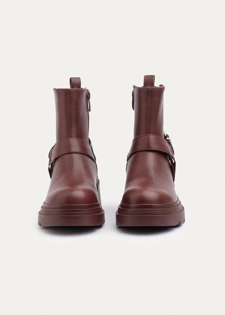 Rebel Harness Boots| Burguandy