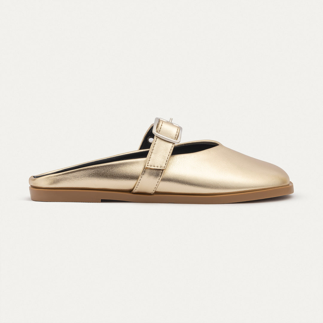 Achilles | Bella Casual Mules - Gold