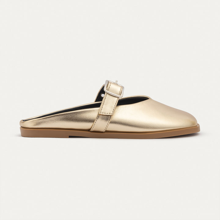 Achilles | Bella Casual Mules - Gold