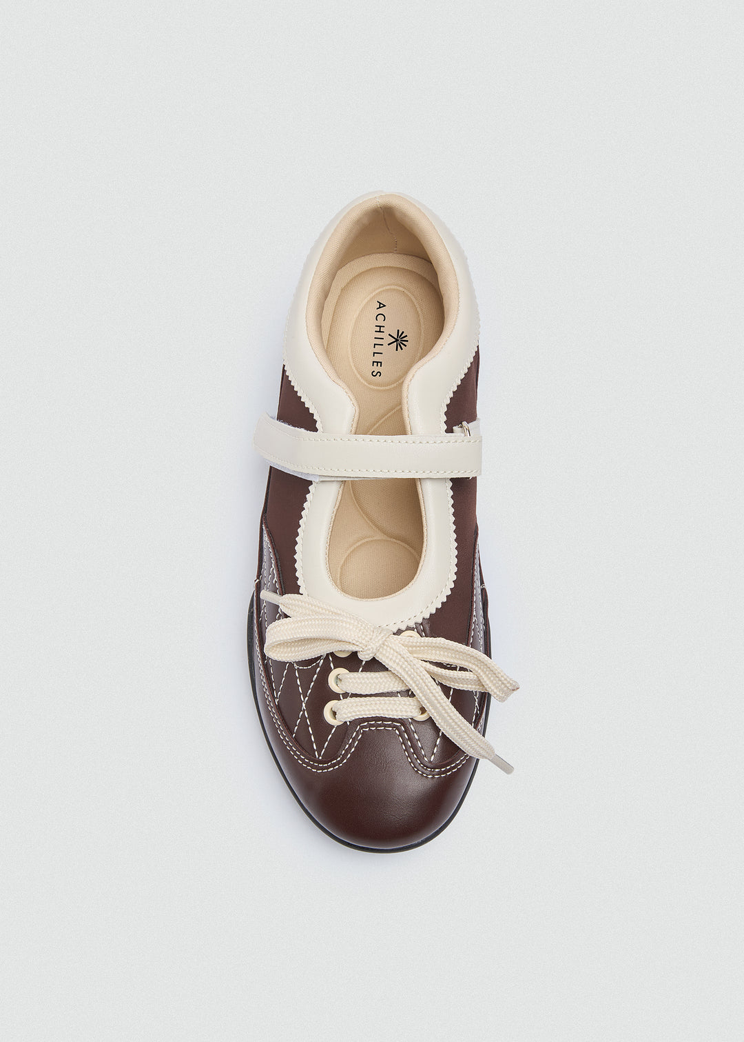 Retro Mary Jane Sneakers Velcro - Brown