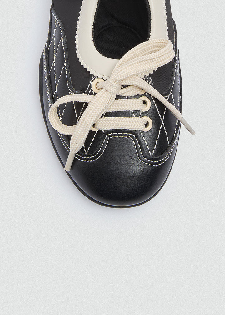 Retro Mary Jane Sneakers Velcro - Black