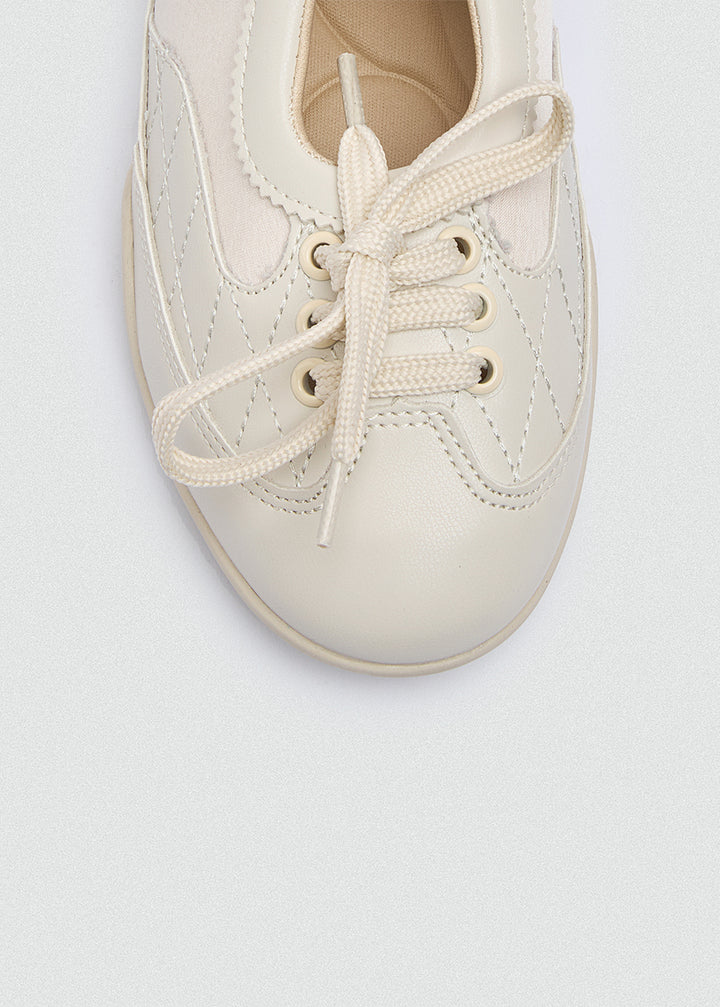 Retro Mary Jane Sneakers Velcro - Beige