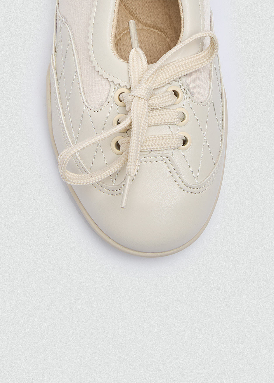 Retro Mary Jane Sneakers Velcro - Beige