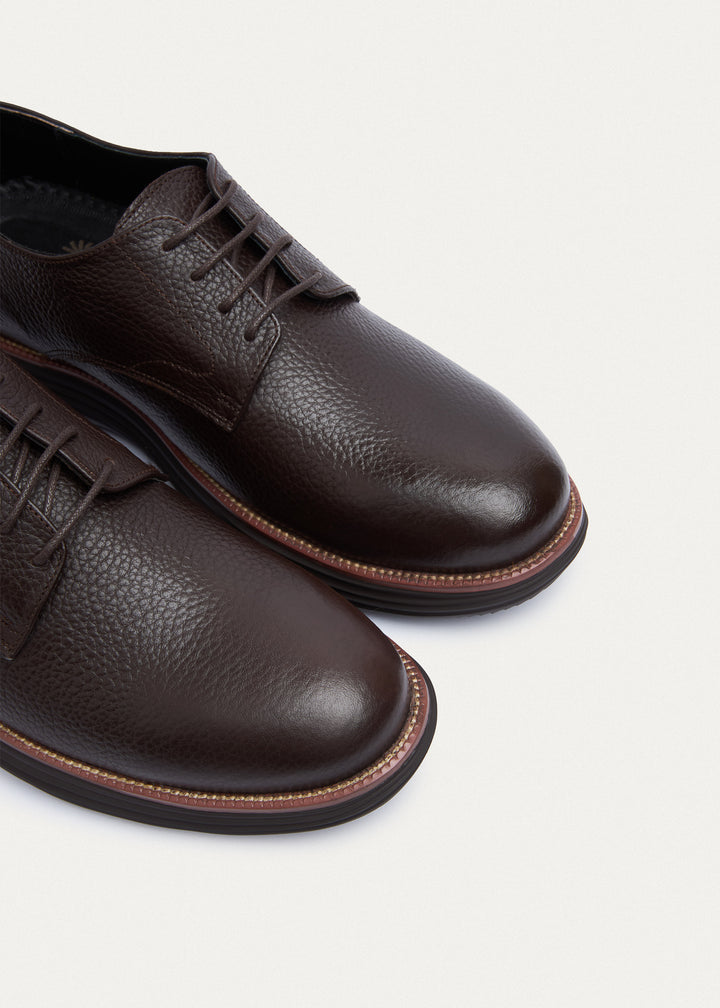 Classic Plain-Toe Derby - Textured Brown