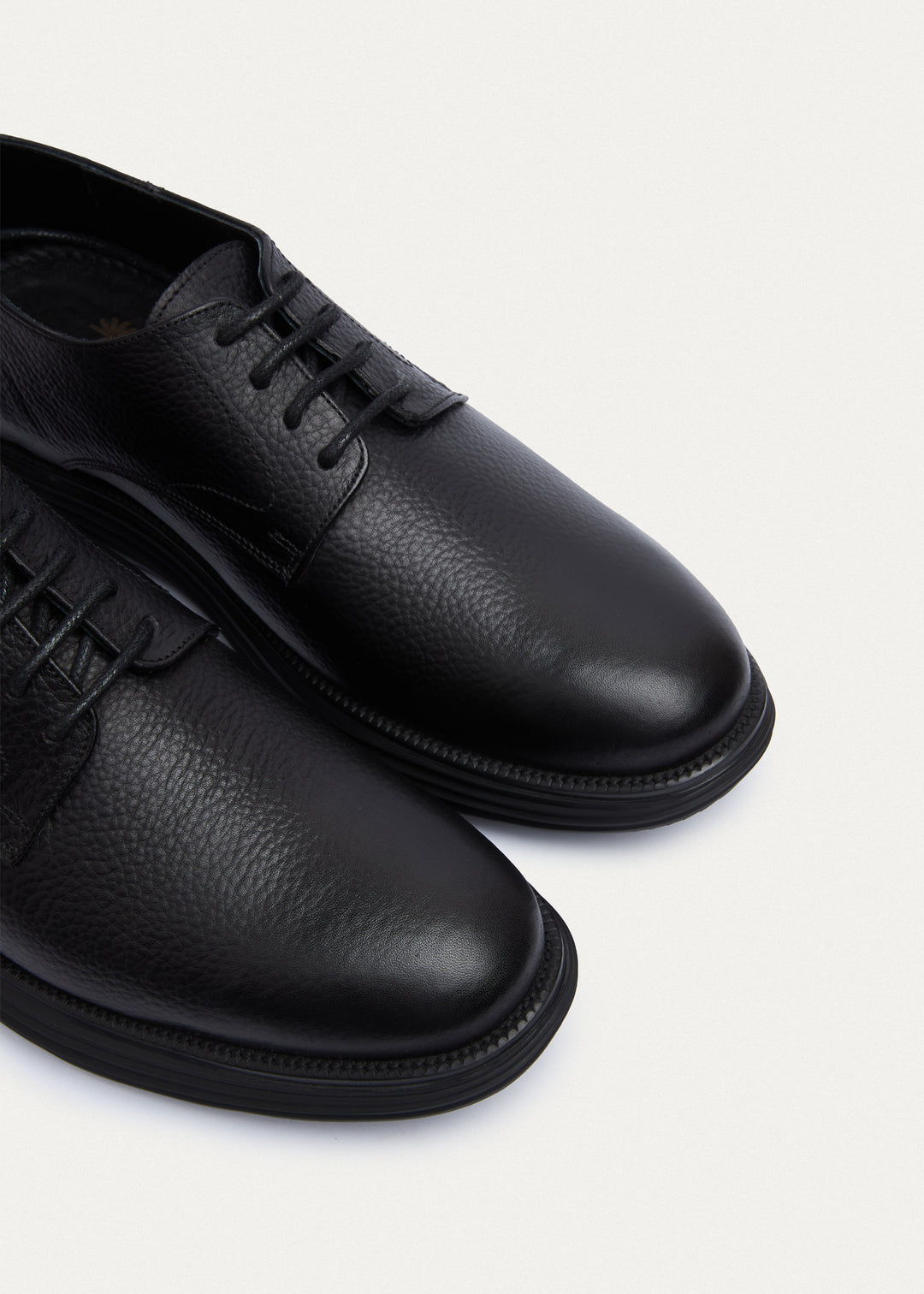 Classic Plain-Toe Derby - Textured Black