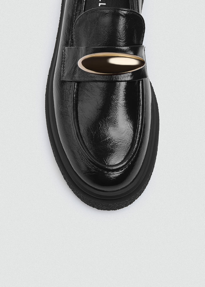 Platform Horsebit Loafers - Black