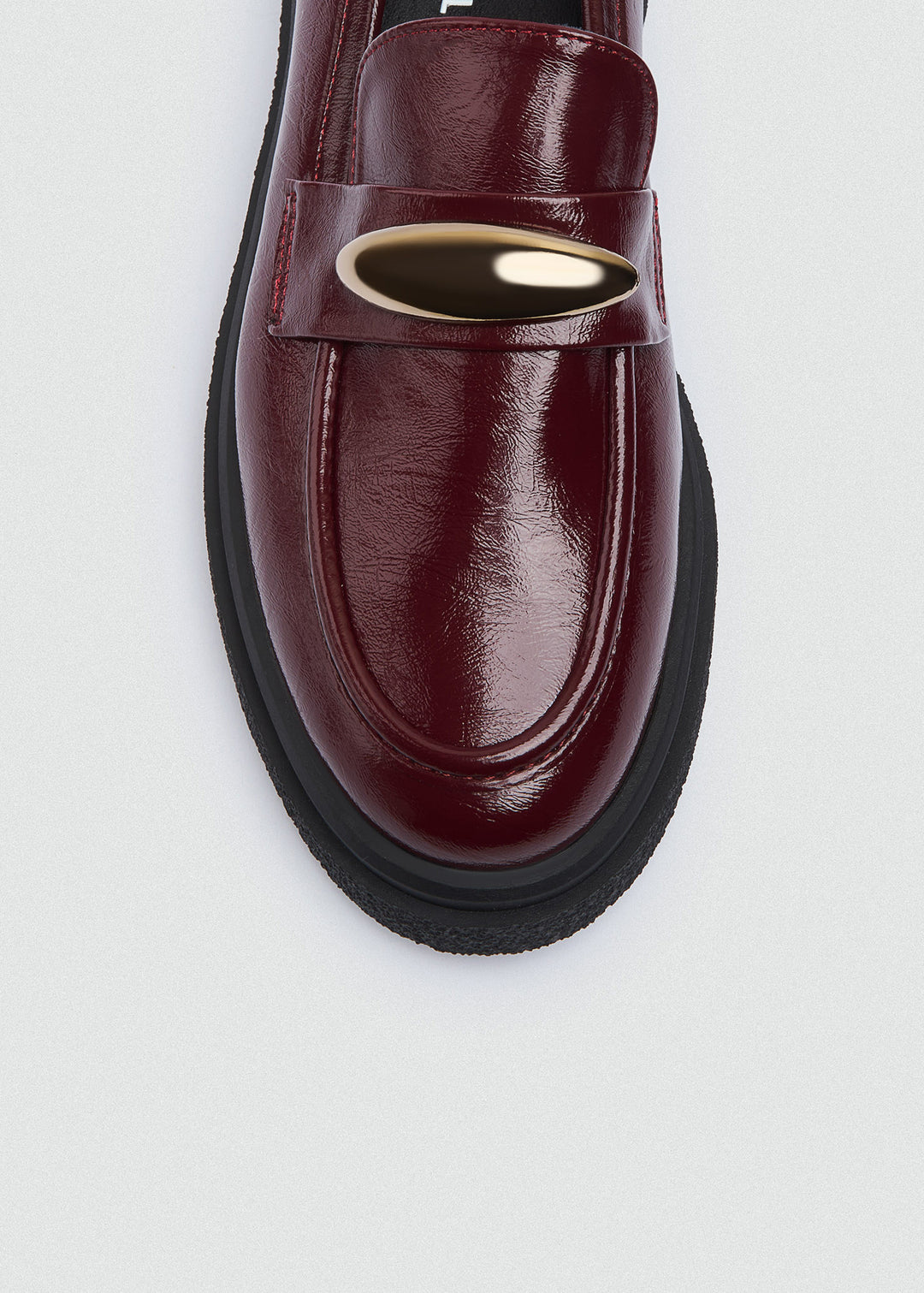 Platform Horsebit Loafers - Maroon
