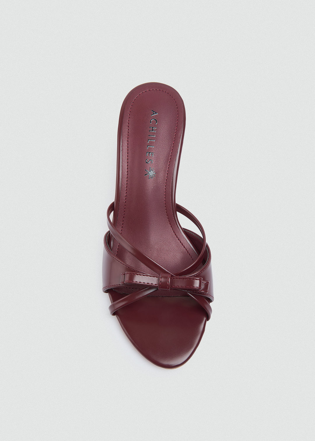 Patent Kitten Bow Heels - Maroon