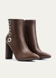 Orion Ringed Heeled Boots | Brown