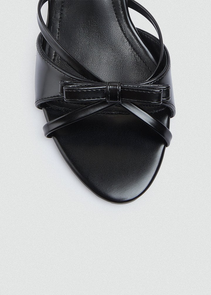 Patent Kitten Bow Heels - Black