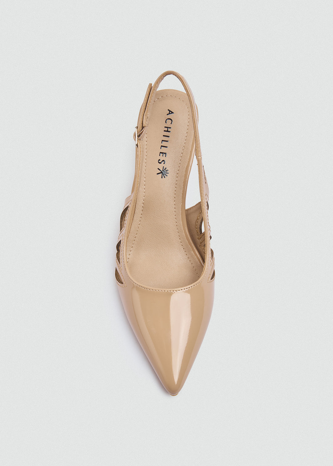 Slingback Platform Pumps - Beige