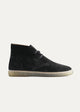 Split Suede Desert Boots Plain Toe For Men | Black