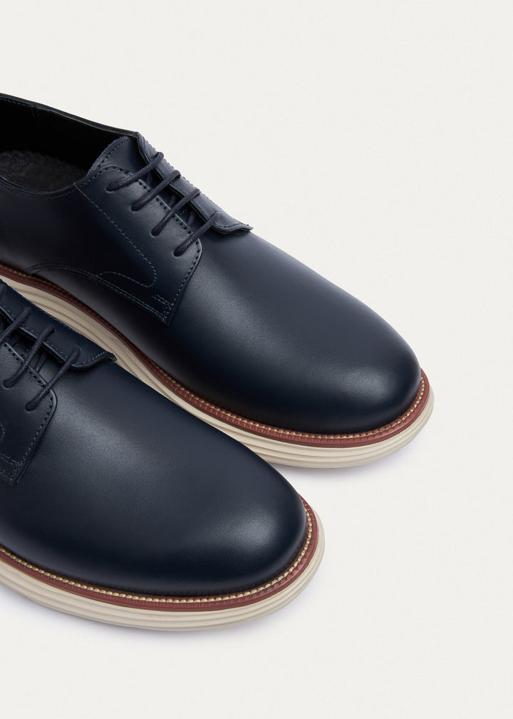 Classic Plain-Toe Derby - Navy Blue