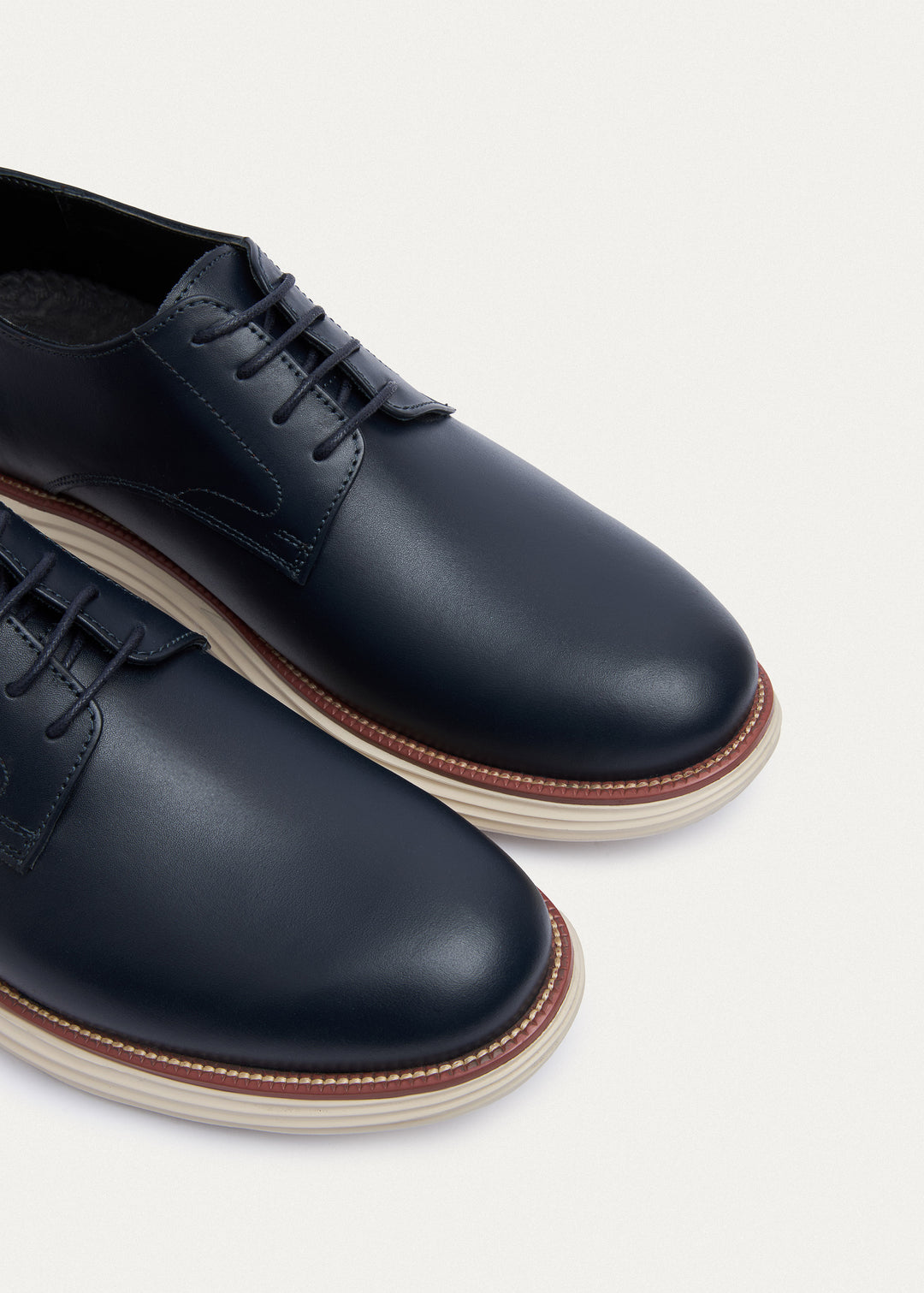 Classic Plain-Toe Derby - Navy Blue