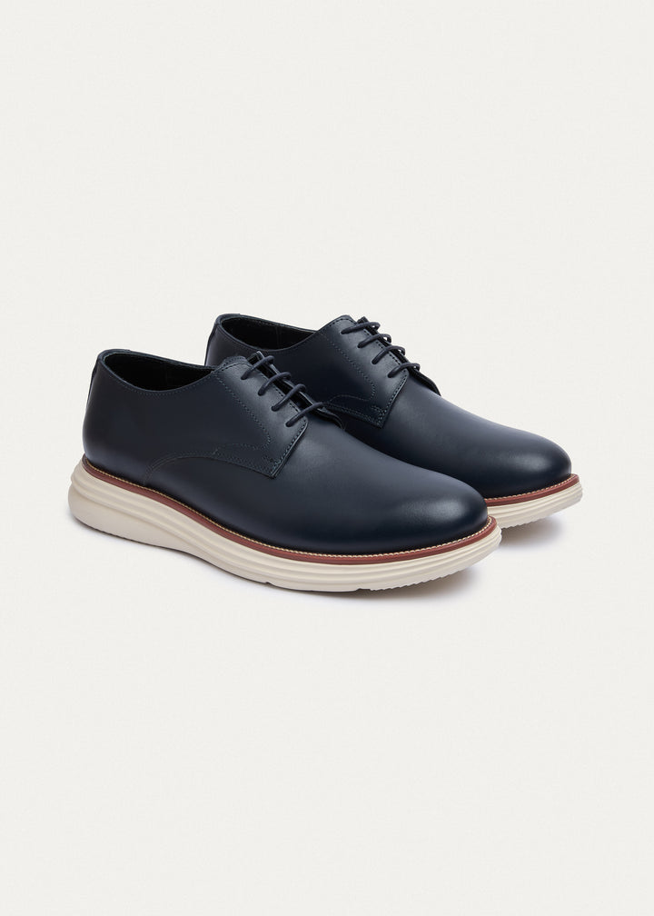 Classic Plain-Toe Derby - Navy Blue