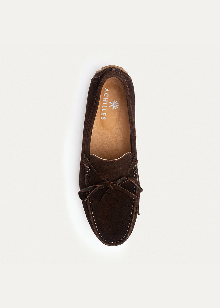 Achilles | Harbor Classic Men’s Leather Boat Shoes  - Suede Brown