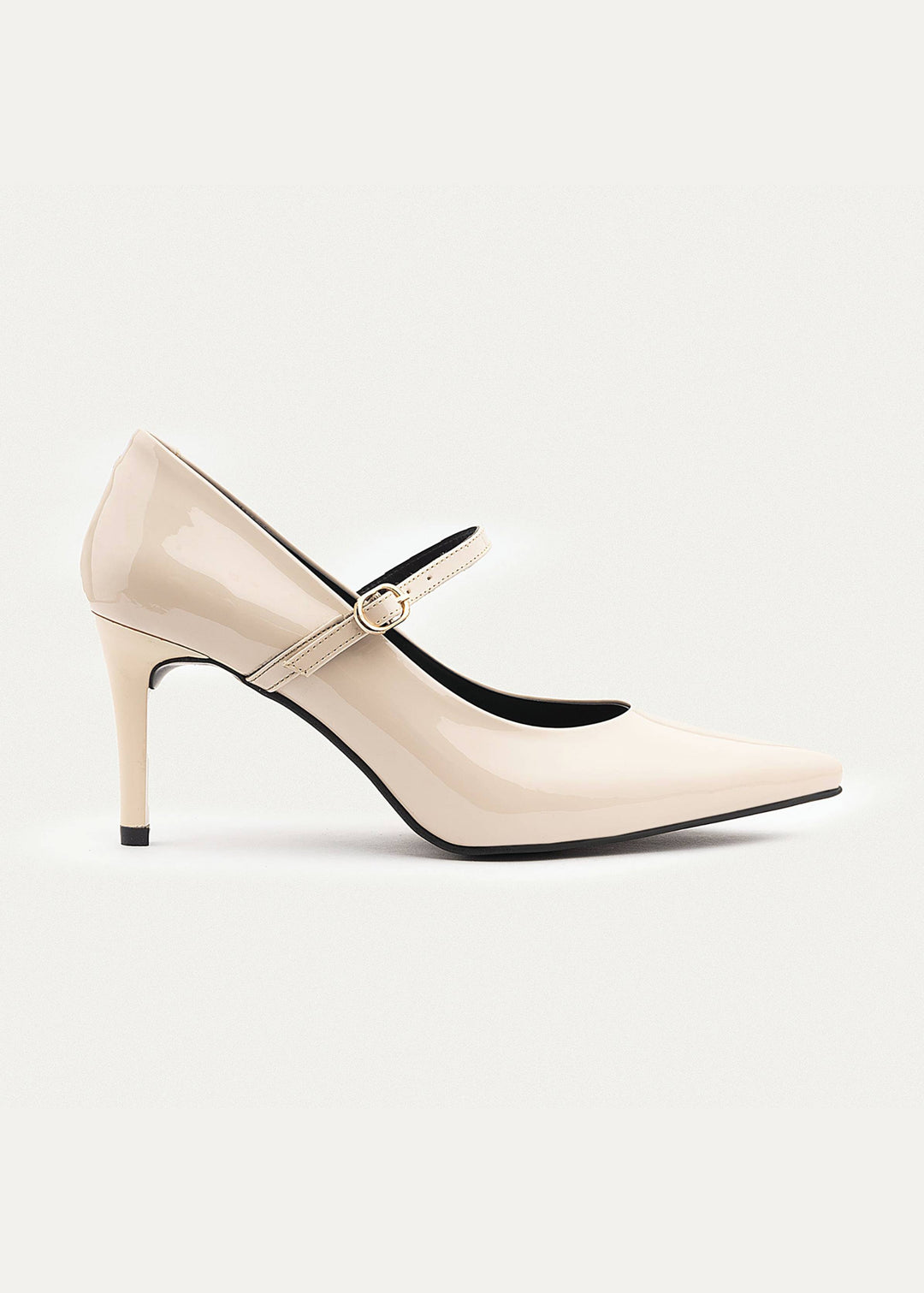 Achilles| Ivory Elegance Mary Jane Heels - Beige