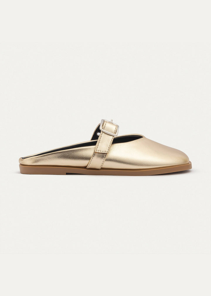 Achilles | Bella Casual Mules - Gold