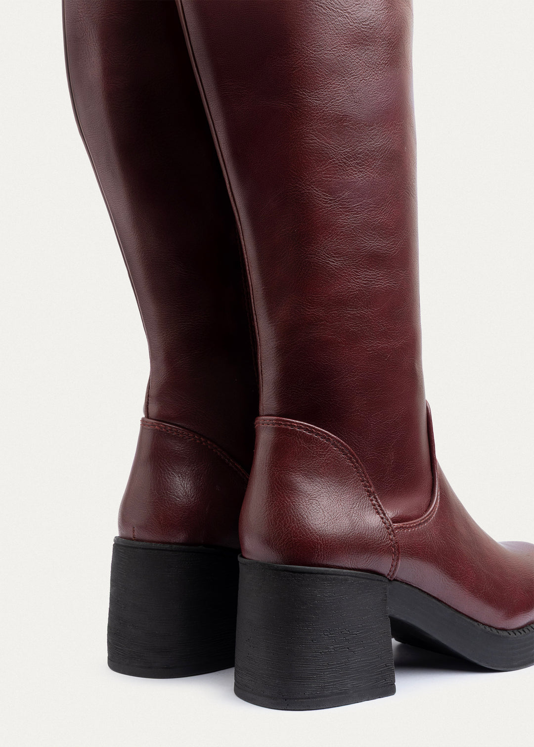 Achilles | Vienna Back-Tie High Boots | Burguandy