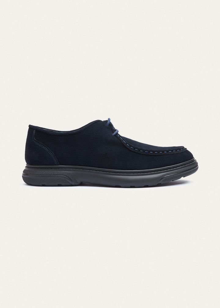 Moc-Toe Lace-Up - Suede Navy Blue
