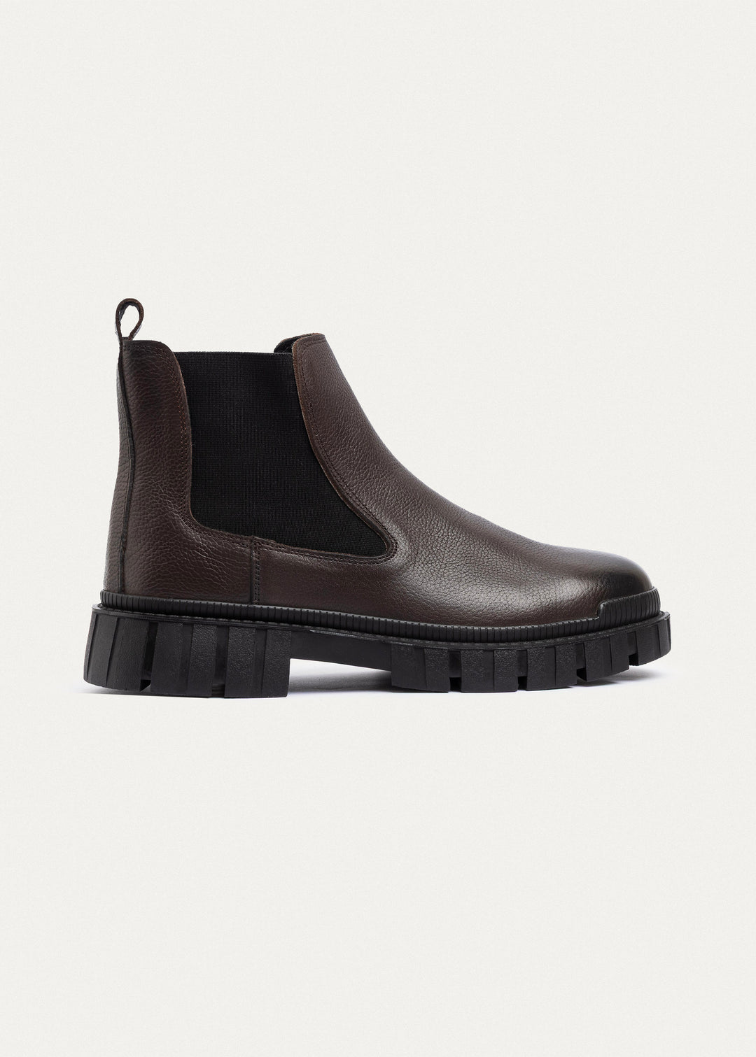Stride Chelsea Textured Leather Boots | Brown