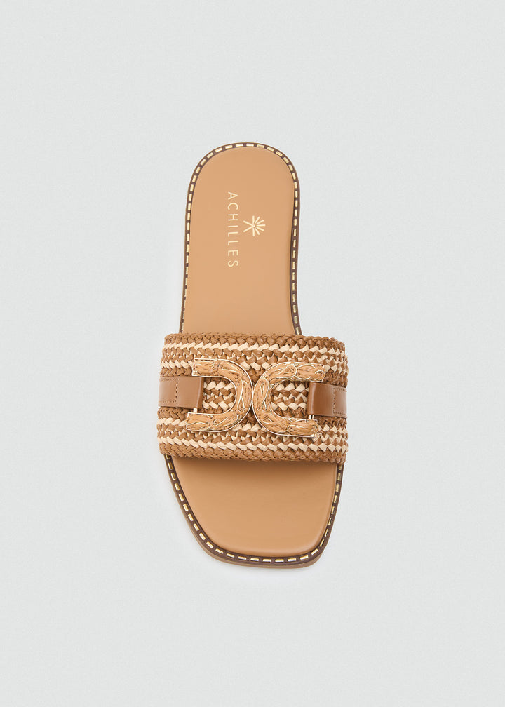 Braided Knot Flat Slides - Cinnamon