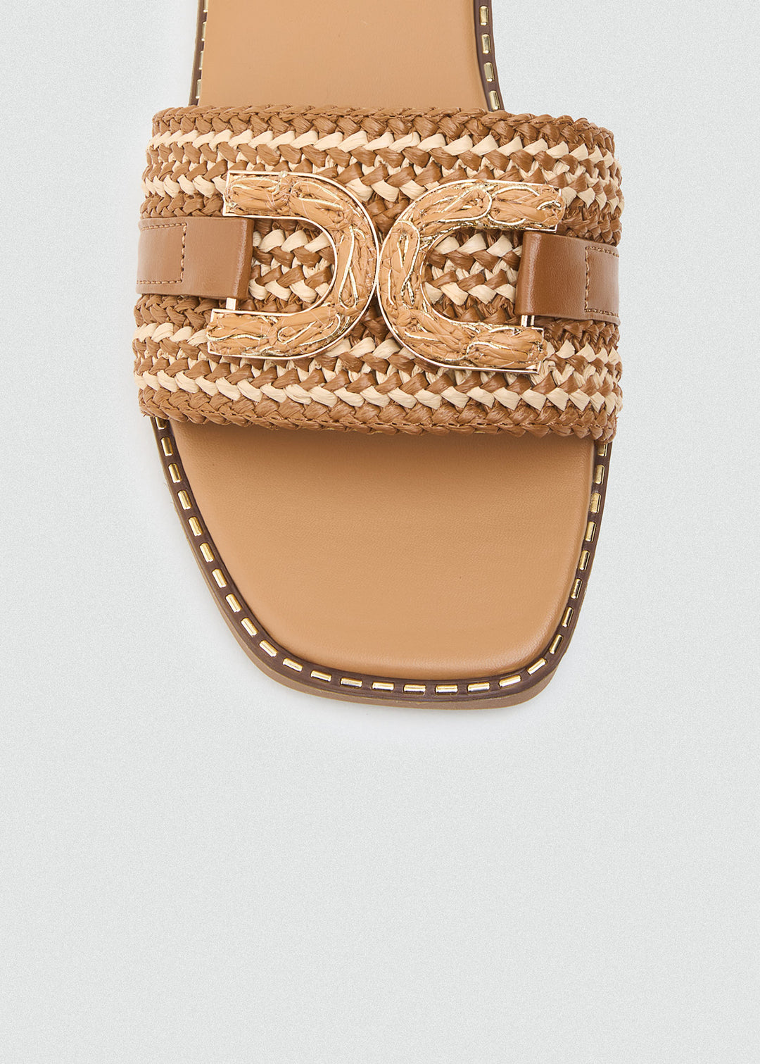 Braided Knot Flat Slides - Cinnamon
