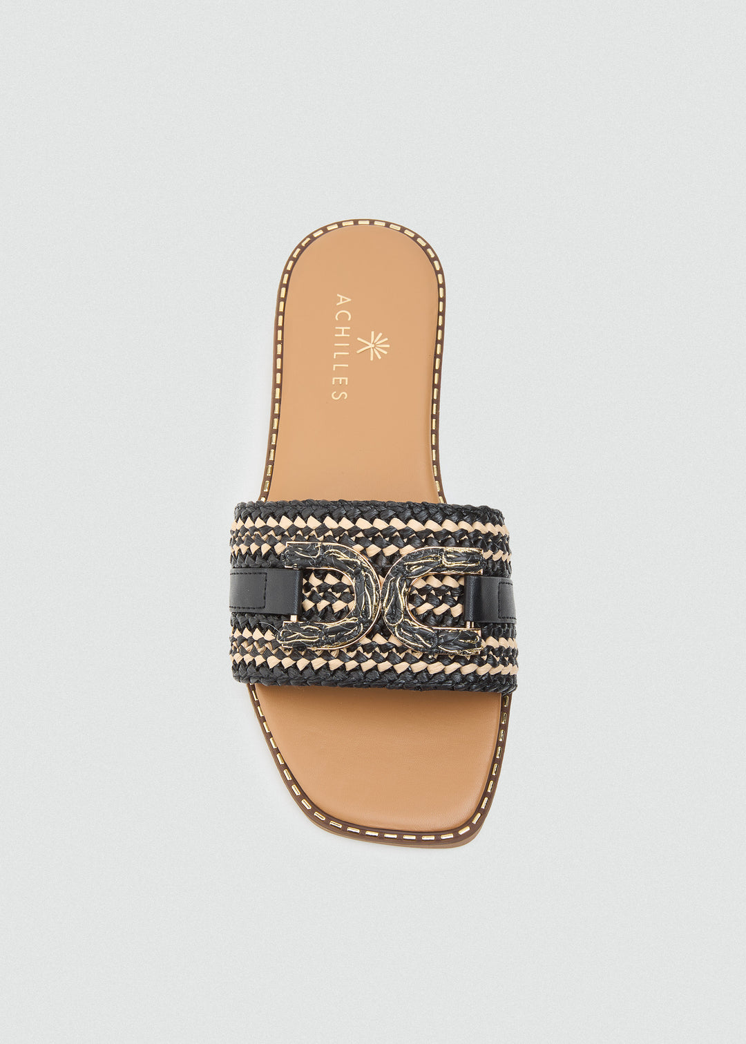 Braided Knot Flat Slides - Black