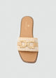Braided Knot Flat Slides - Beige