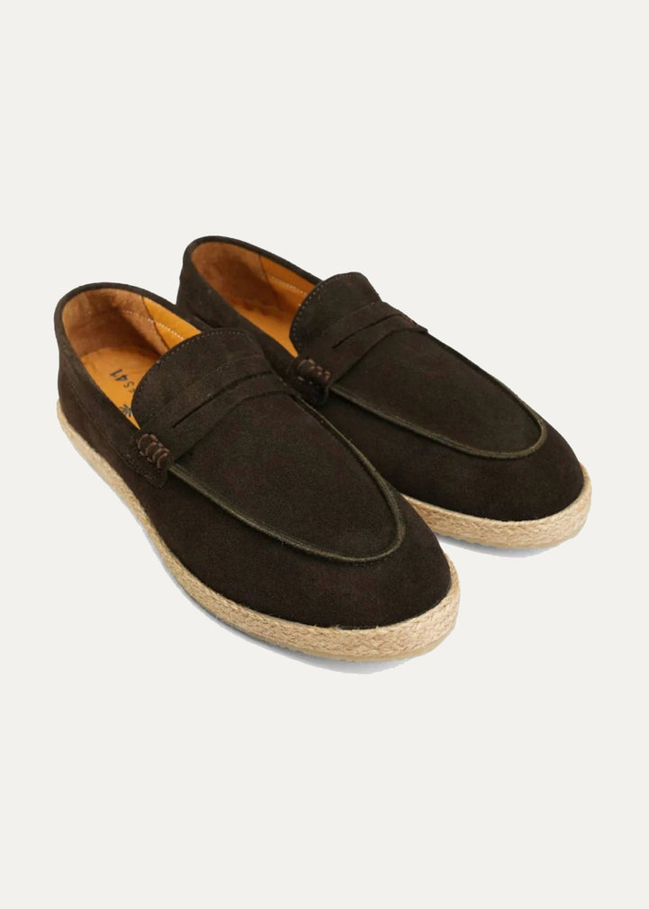 Achilles | PENNY STRAP ESPADRILLES - Suede Brown