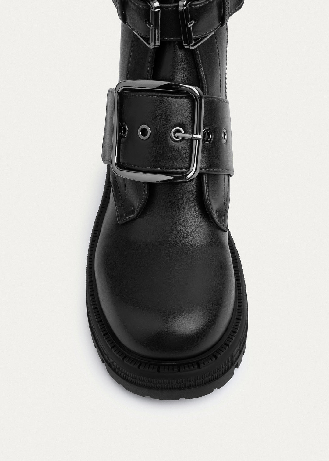 Dual Buckle Combat Boots | Black