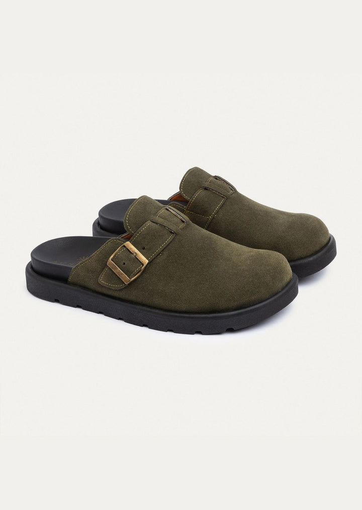Classic Buckle Clogs | Olive