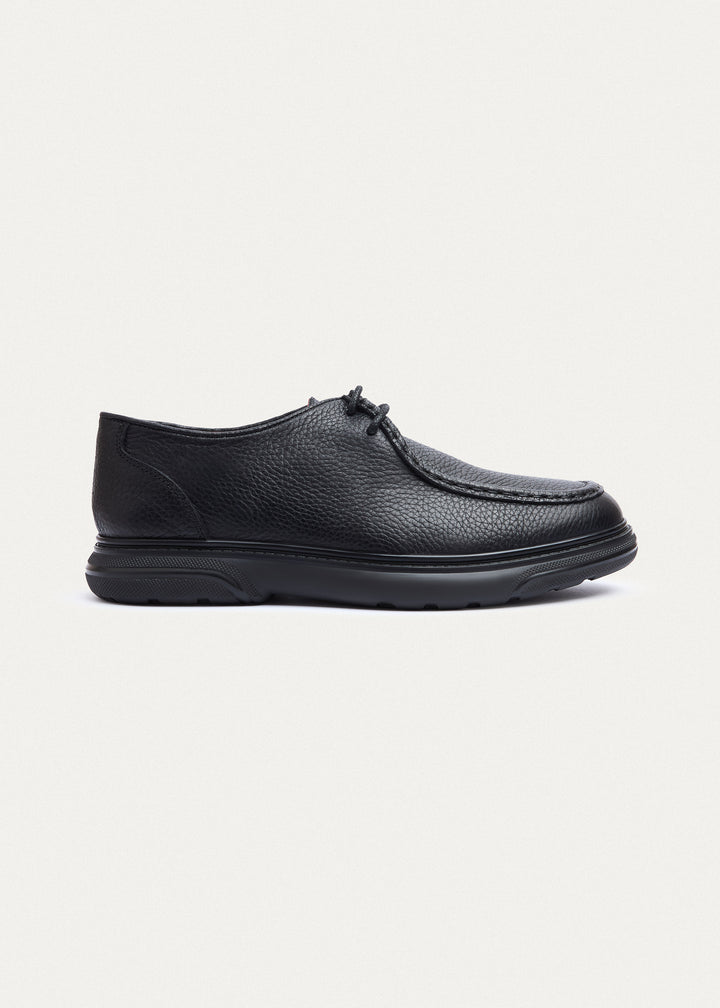 Moc-Toe Lace-Up - Textured Black