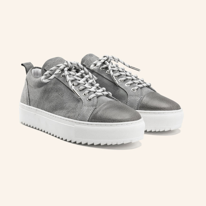 Achilles Zig 3.0 | Chestnut Laceup Sneakers - Grey