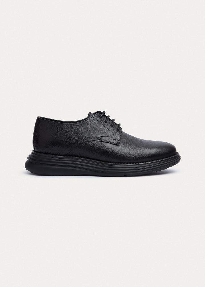 Classic Plain-Toe Derby - Textured Black