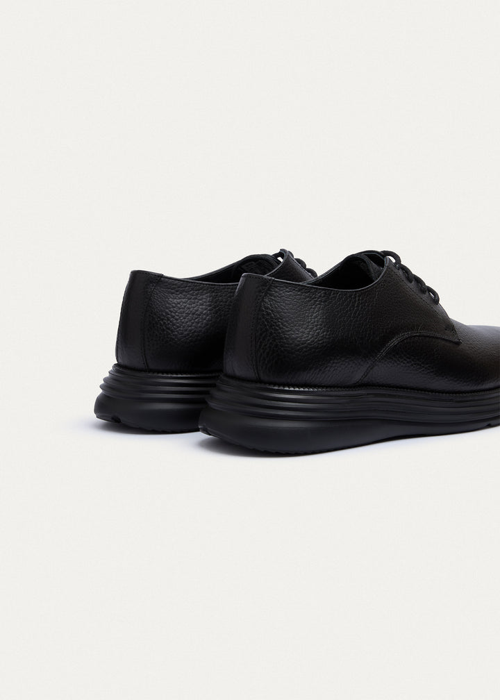 Classic Plain-Toe Derby - Textured Black