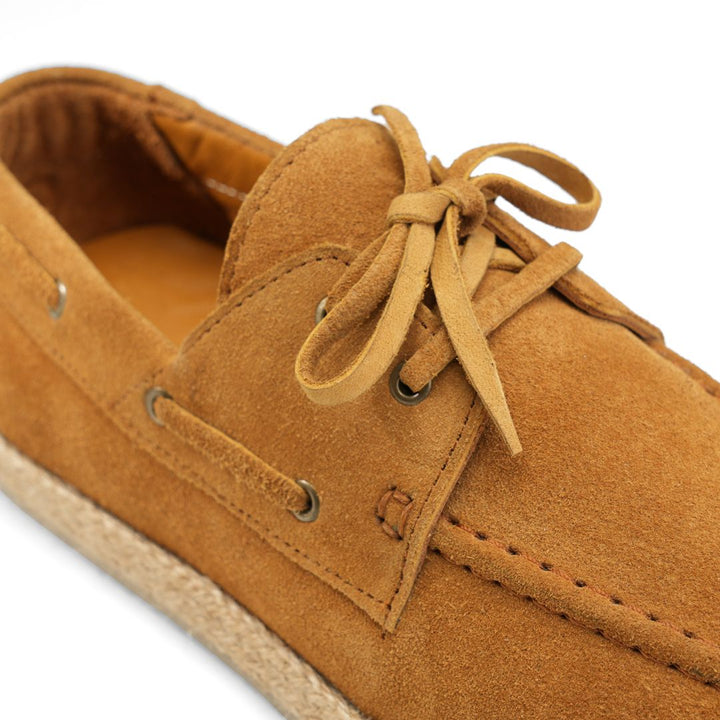 SPLIT SUEDE JUTE DECK SHOES -HAVAN