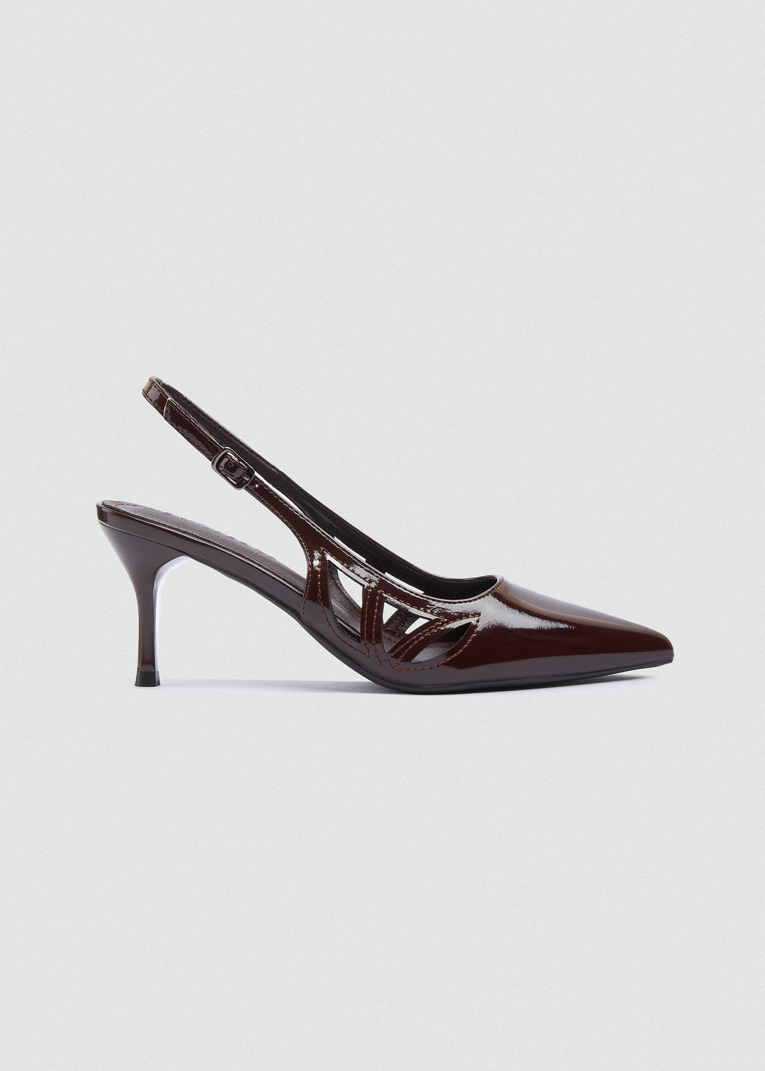 Slingback Platform Pumps - Brown
