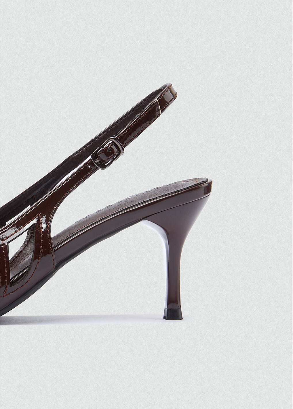 Slingback Platform Pumps - Brown