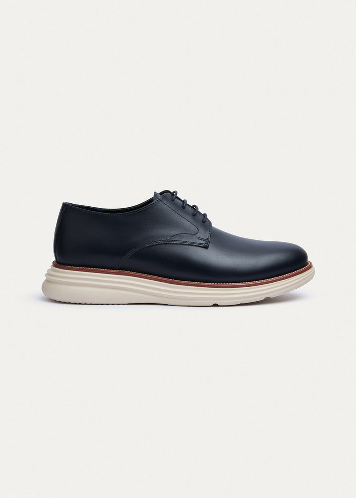 Classic Plain-Toe Derby - Navy Blue