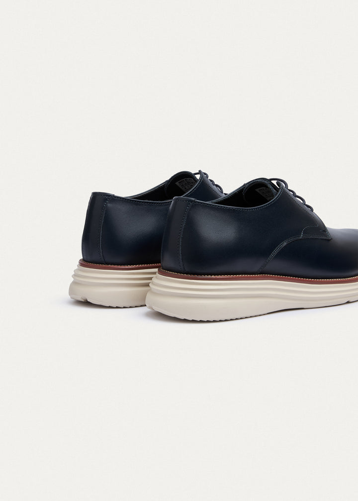 Classic Plain-Toe Derby - Navy Blue