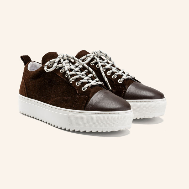 Achilles Zig 3.0 | Chestnut Laceup Sneakers - Brown