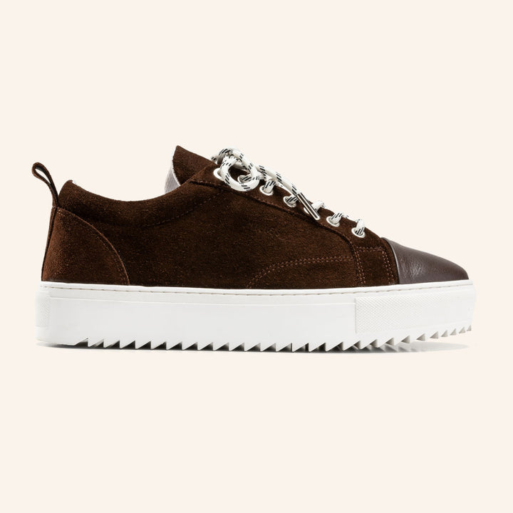 Achilles Zig 3.0 | Chestnut Laceup Sneakers - Brown