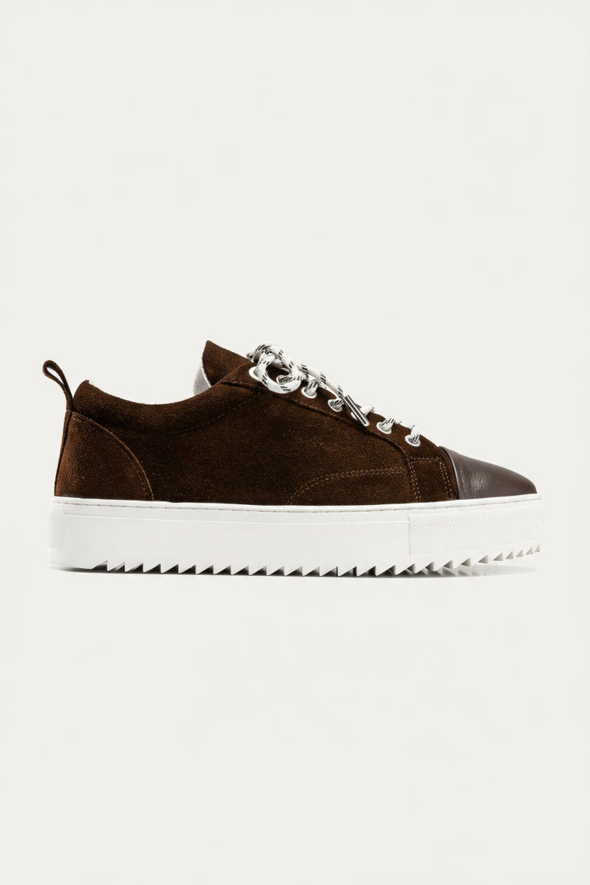 Achilles Zig 3.0 | Chestnut Laceup Sneakers - Brown