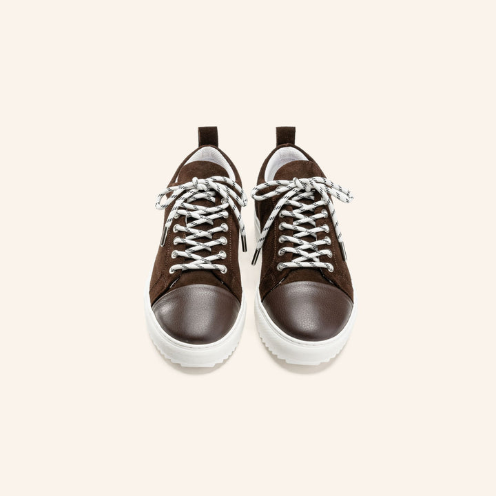 Achilles Zig 3.0 | Chestnut Laceup Sneakers - Brown