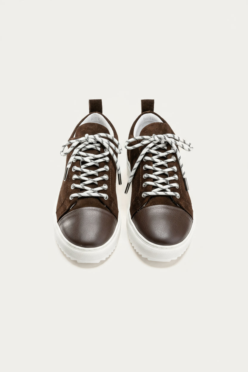 Achilles Zig 3.0 | Chestnut Laceup Sneakers - Brown