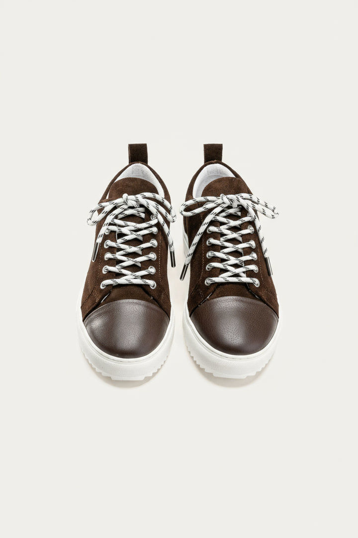 Achilles Zig 3.0 | Chestnut Laceup Sneakers - Brown