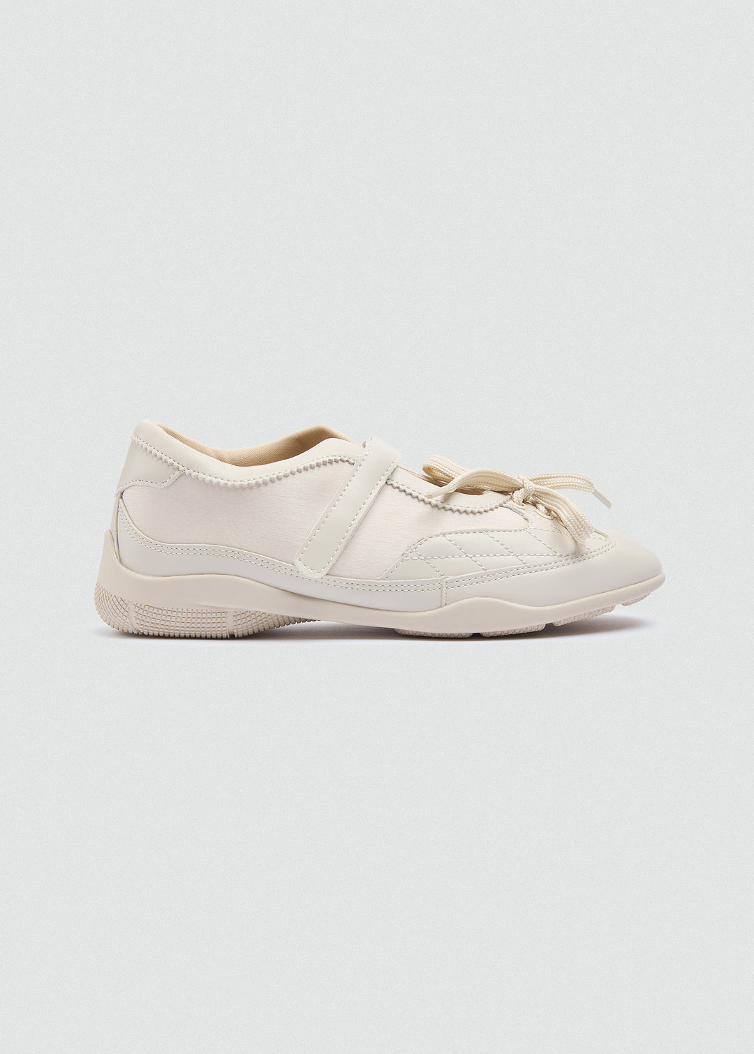 Retro Mary Jane Sneakers Velcro - Beige