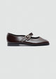 Mary Jane Flats Buckle Strap - Brown